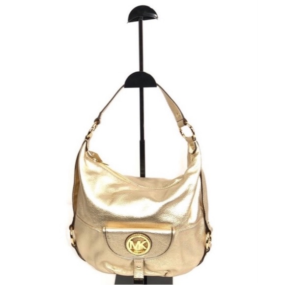 NEW! MK Gold Metallic Bag - Picture 1 of 5